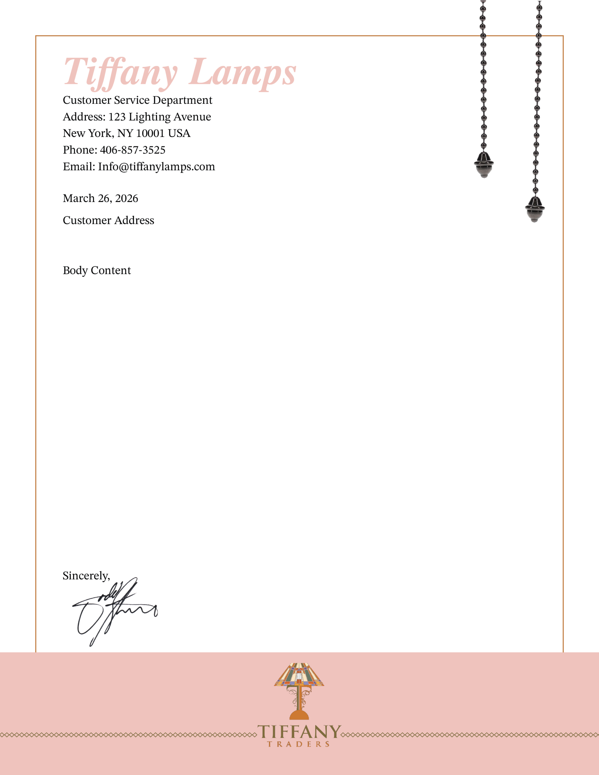 Tiffany Letter